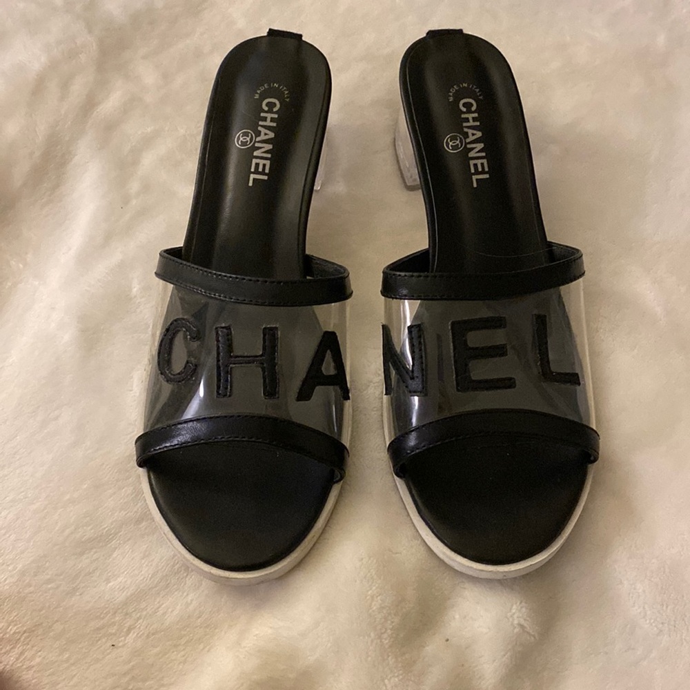Chanel PVC sandal low heel 39